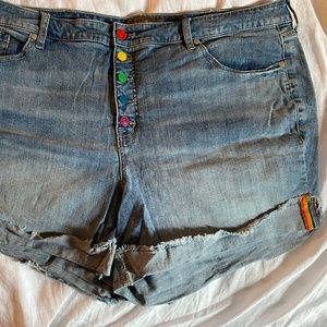 Rainbow Jean Shorts